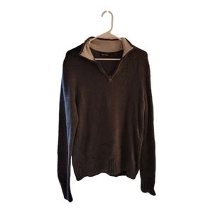 Nautica Grey Sweater, M, front zipper with collar